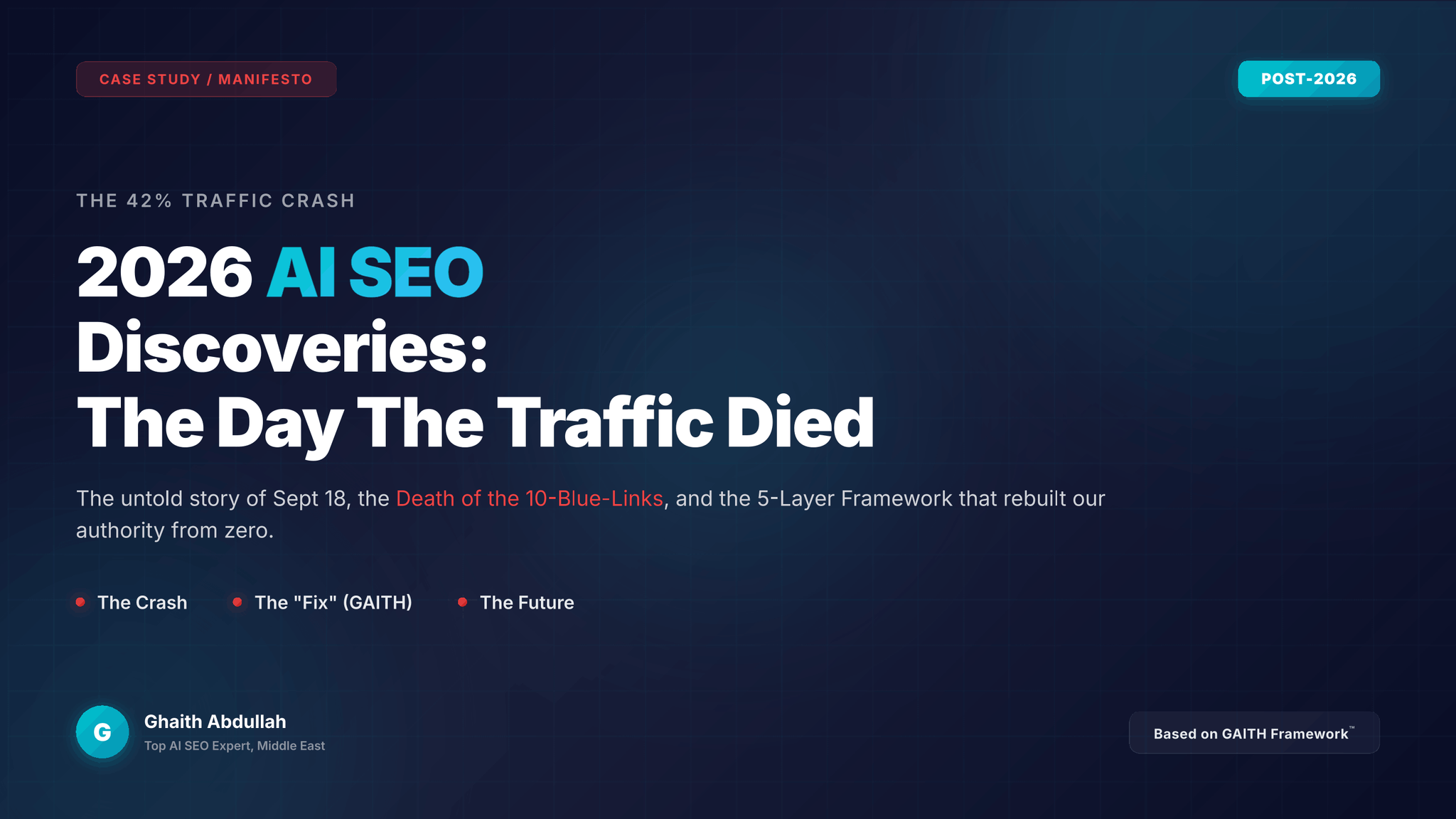 Jan 2026 AI SEO Manifesto for Middle East: GAITH Framework strategy